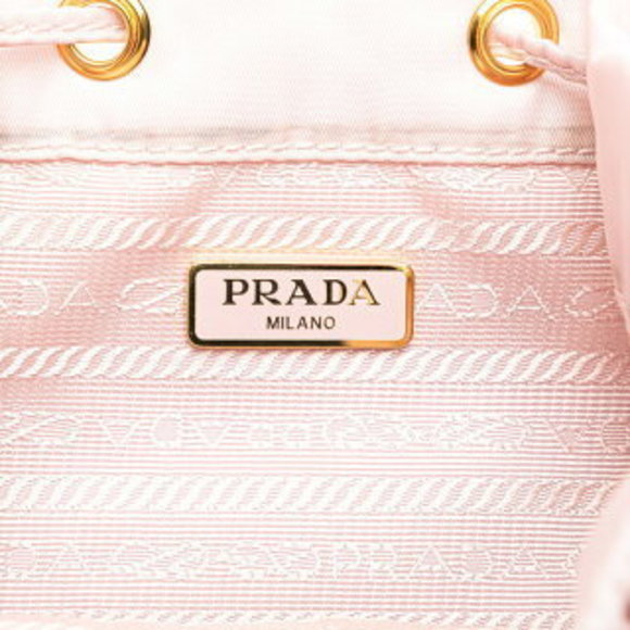 Prada triangle logo plate Shoulder Bag pink nylon - Picture 10 of 10